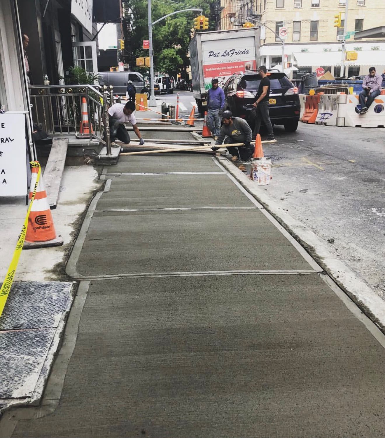 Sidewalk after concrete replacement